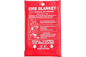 OHZOIRIC Fire Blankets Emergency for Home, Fire Blankets to Smother a Kitchen Fire, 40” x 40” Emergency Fire Blanket 1 Pack, Fiberglass Fire Blanket for Kitchen, Camping, Car, Picnic, Fireplace