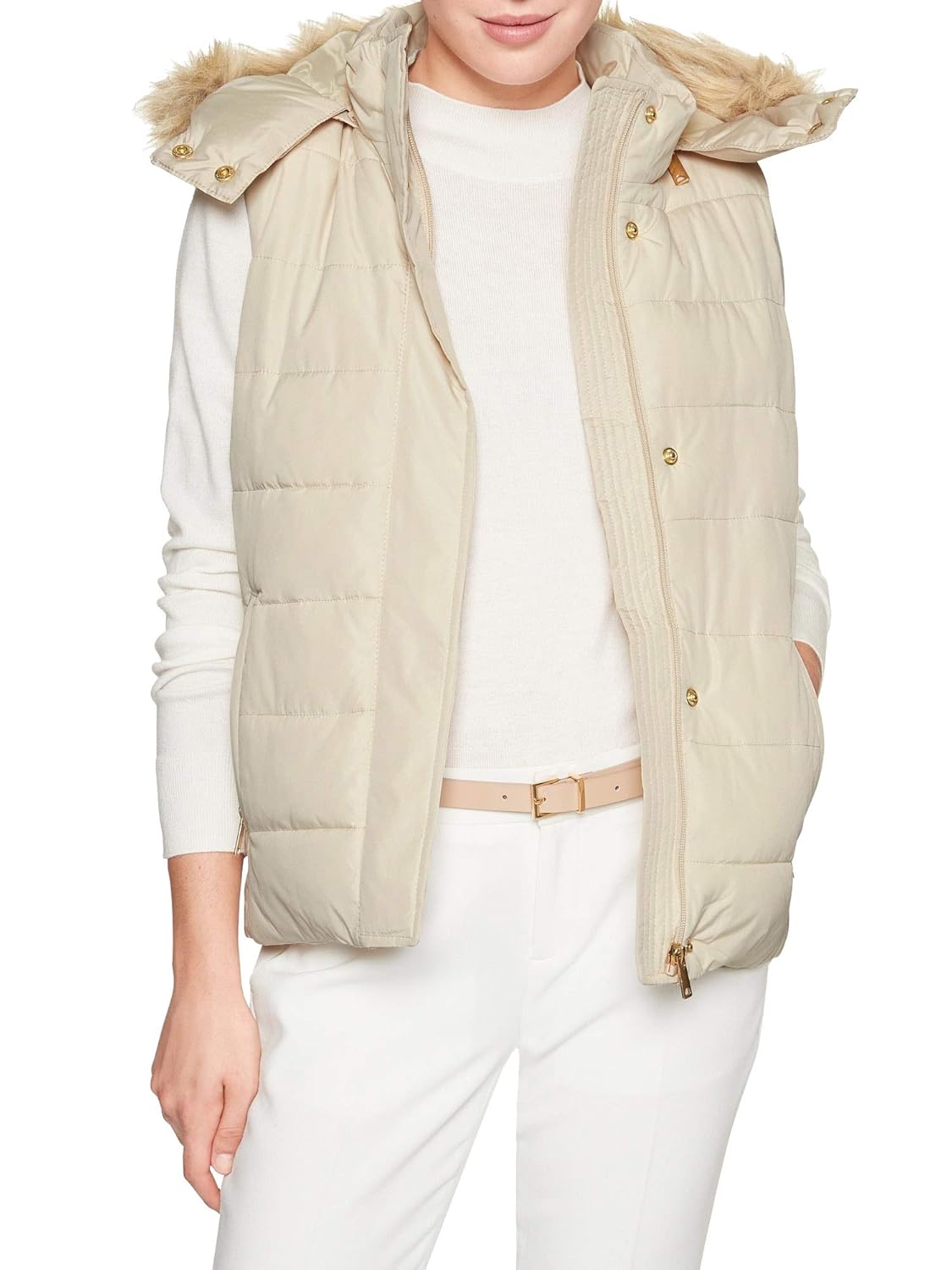 Womens Puffer Vest White