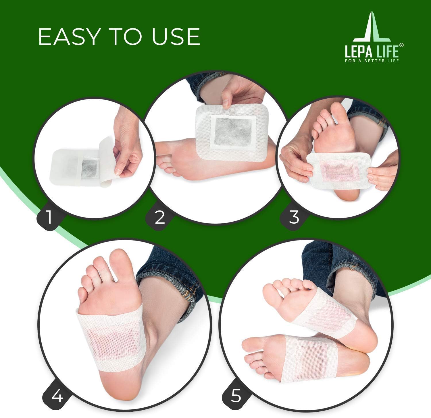 Premium Aromatherapy Rose Foot Pads - Stress, Pain Relief - Natural Better Sleep Aid - Energy Booster - Odor Eliminator, Relaxing Feet Health Care Ginger Pad by Lepa Life - Set of 20 (Rose): Health & Personal Care