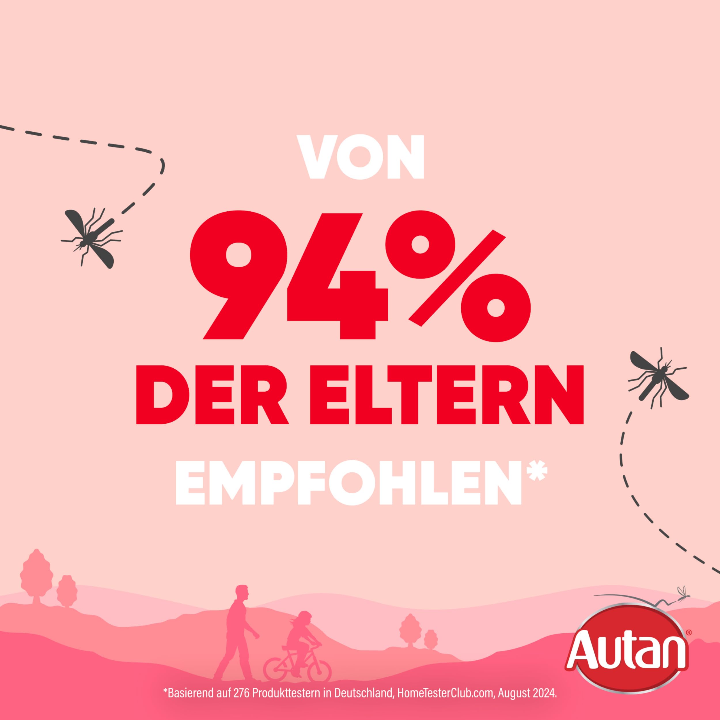 Autan Kids Pumpspray, Effektiver Insektenschutz gegen Mücken und Zecken, Mückenschutz, Travel Essentials, 1er Pack, 100 ml 2