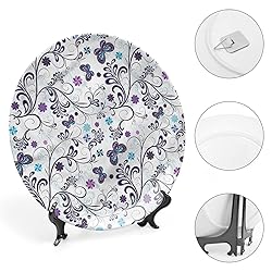 XISUNYA 6 Inch Decorative Plate, Floral Dinner