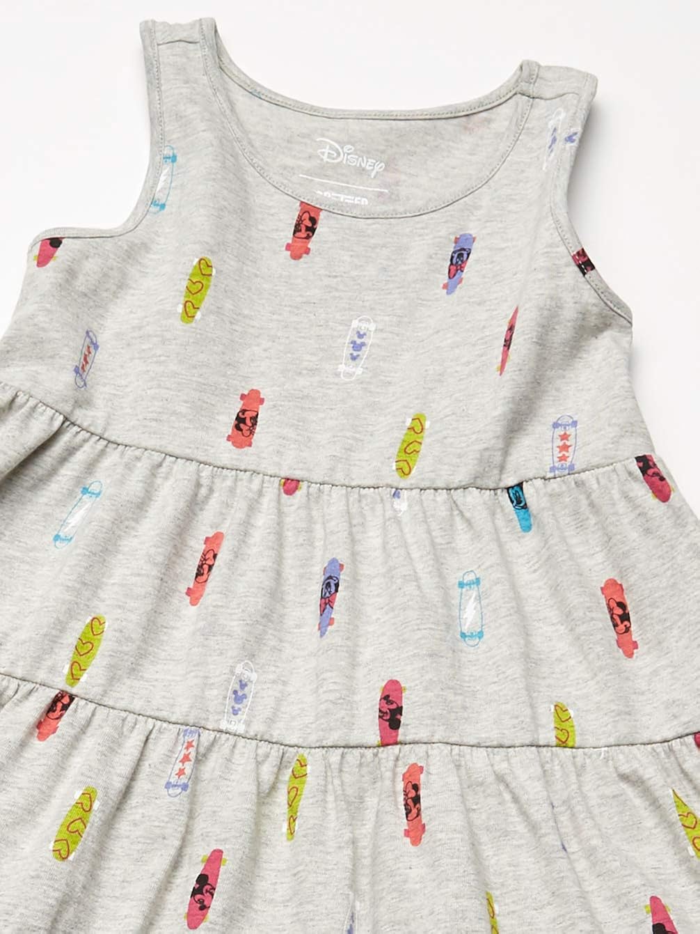 Spotted Zebra Girls' Disney Star Wars Marvel Frozen Princess Knit Sleeveless Tiered Dresses: Clothing