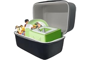 Adomove Storage Box Compatible with Toniebox Starter Set and Tonies Figurine, Also Accommodate Chargers, Earphones and More Children's Accessories(Black)