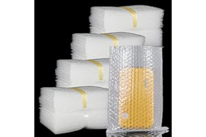 EVANCENT 200Pcs Clear Bubble Out Bags, 15x20 CM Bubble Pouches Bags for Shipping, Double Wall Bubble Cushioning Wrap Bags for Moving Packaging Storage Fragile China Dishes Electronic Item-Small Bubble Pouches