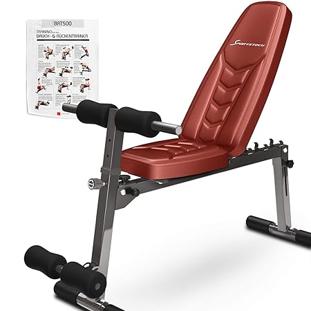 Sportstech BRT500 Innovative Hantelbank 8in1 mit einzigartigem Design aus Eva Polstermaterial, klappbar, intelligentes Faltsy