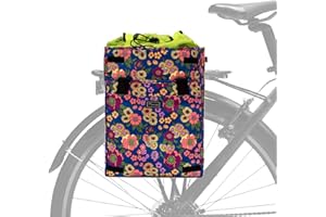 Po Campo Bags Bike Accessories – Orchard Grocery Pannier – Rear Rack Bicycle Storage Bag – Waterproof, Large Bicycle Pannier for Shopping, Urban Commuting, Travel (Meadow)