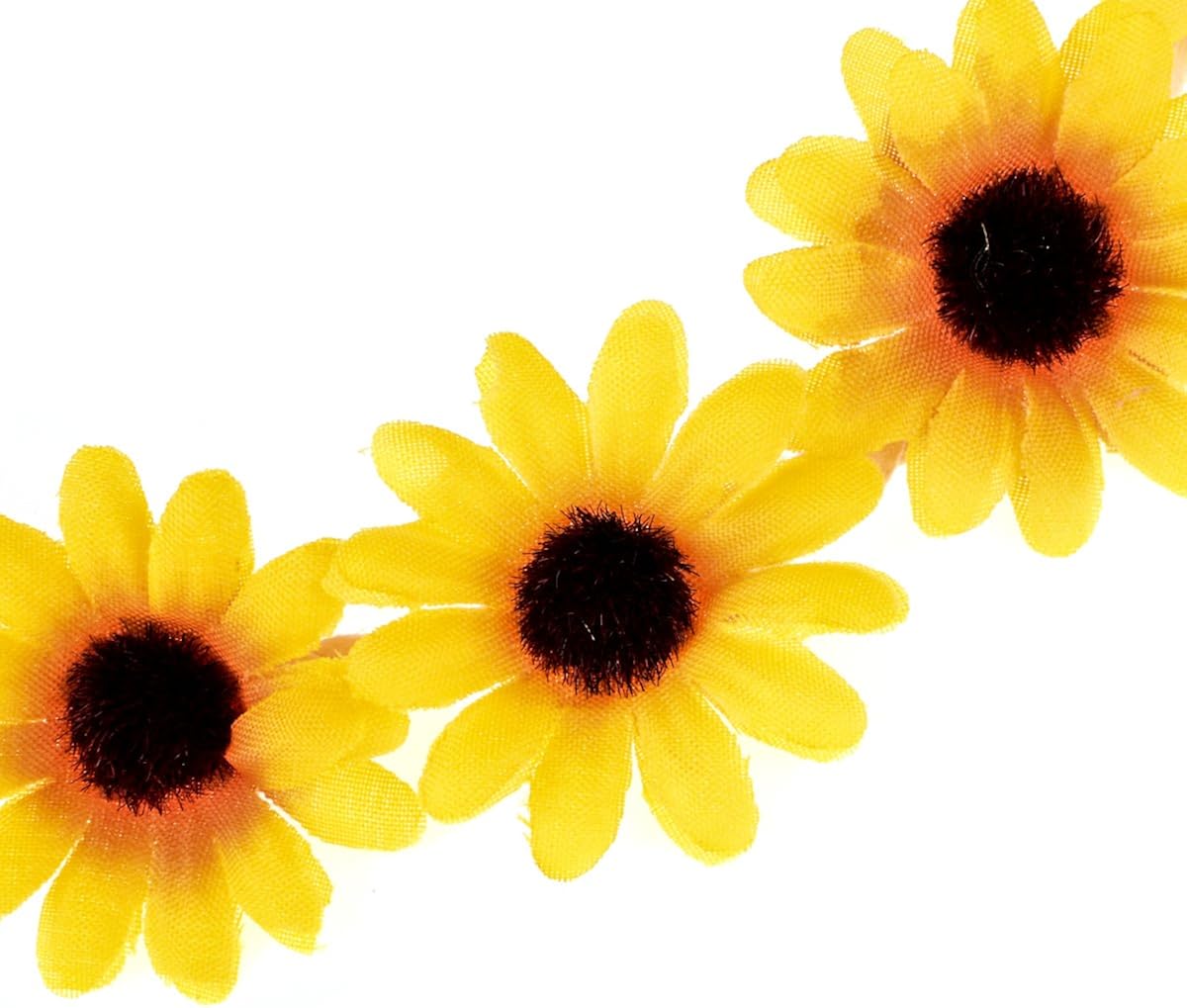 Floral Fall Sunflower Crown Hair wreath Bridal Headpiece Festivals Hair Band (YellowA) : Beauty