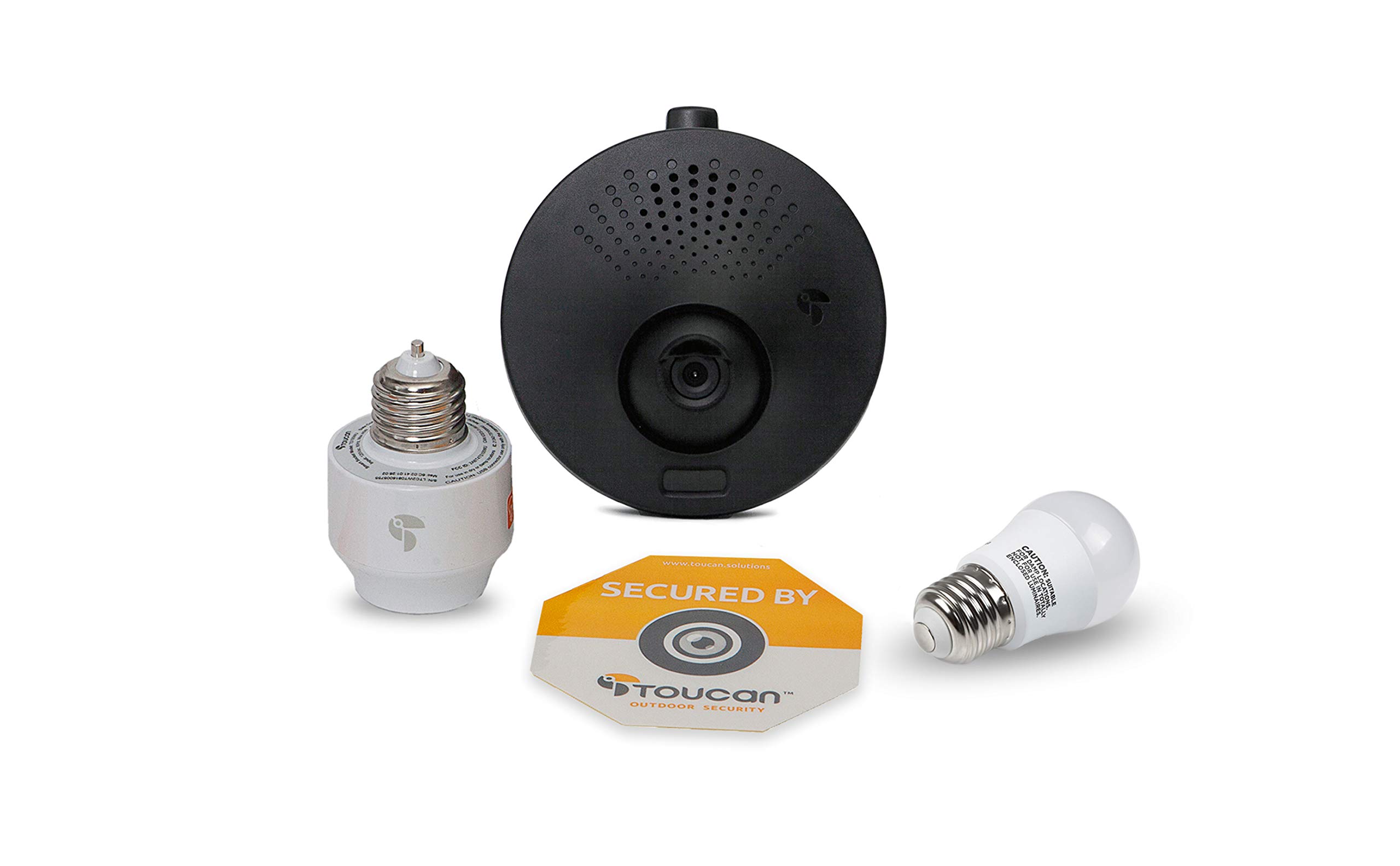 Weatherproof Outdoor Security Camera, Toucan Powered by Light Fixture