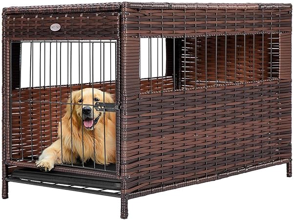 wicker dog kennel