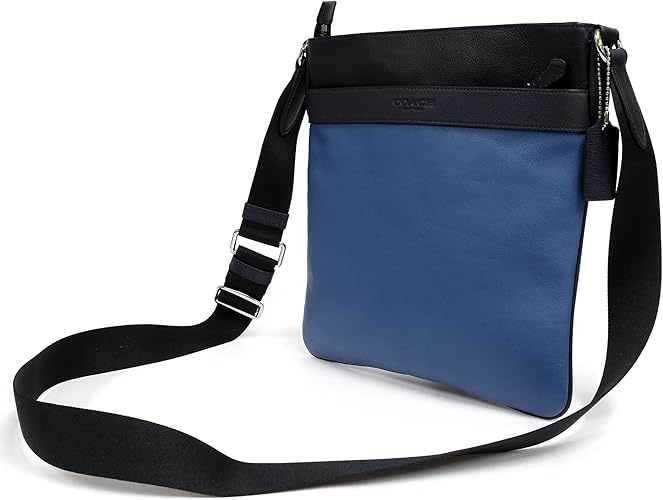 Amazon コーチ Coach Outlet コーチ アウトレット メンズ バワリー クロスボディー スムース レザー Bowery Crossbody Smooth Leather ショルダーバッグ ブルー F Sla 並行輸入品 Coach コーチ ショルダーバッグ