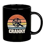 Panvola Cranky Vintage Bicycle Cyclist Gifts Cycling Gifts For Men Bike Bicycle Lovers For Dad Husband Boyfriend Brother Son From Wife Mom Girlfriend Sister Ceramic Mug (Black, 11 oz)