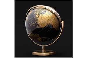 Iron & Glory | World Globe | World Map Decorative Home Accessories For Vintage Room Decor| Ornaments For Living Room & Office
