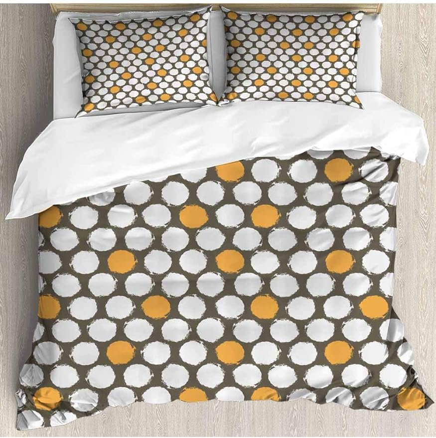 prunushome Juego de Cama de 3 Piezas con diseño de Lunares, Reversible