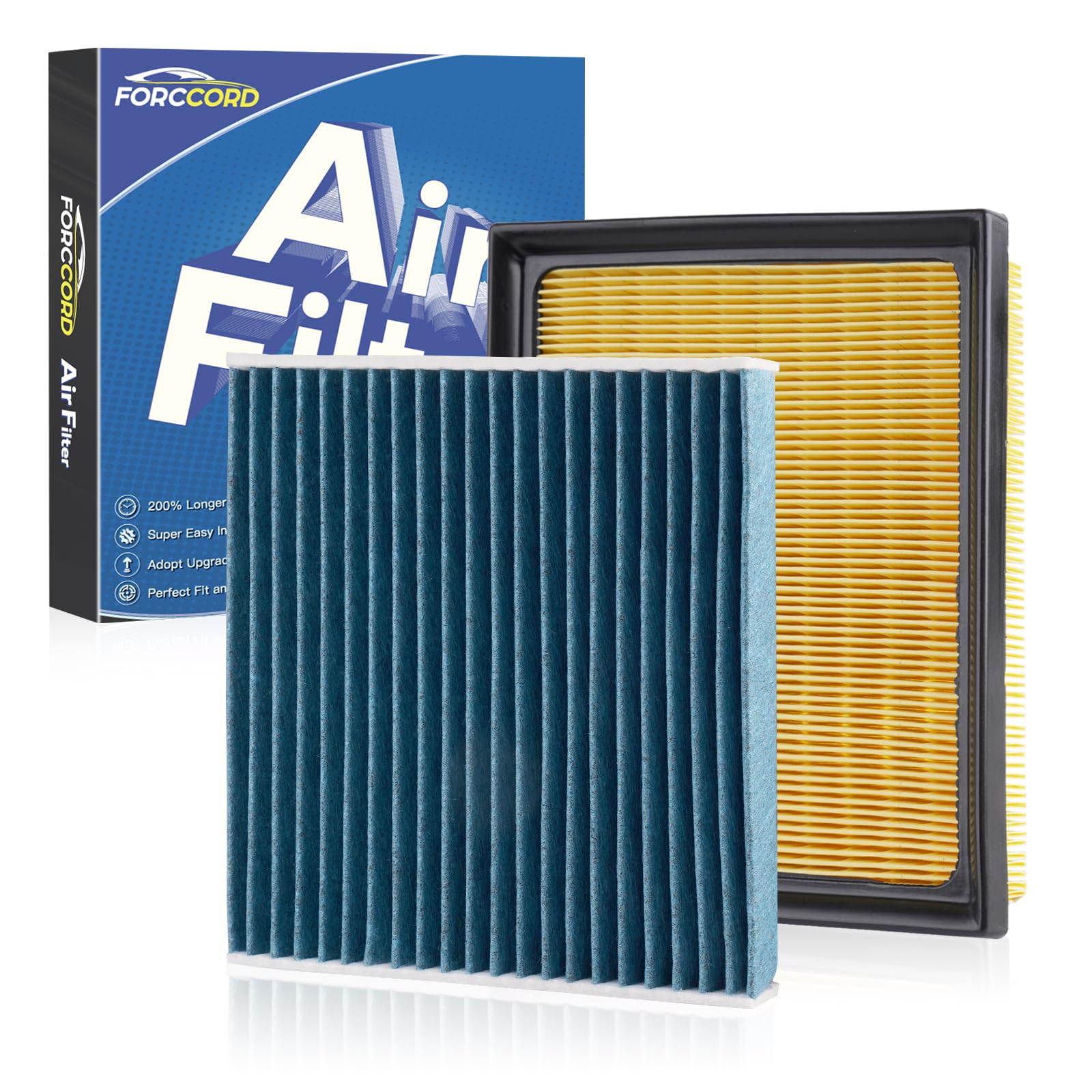 Photo 1 of Forccord Cabin & Engine Air Filter Fit for Lexus CT200H 2011-2017, NX300H 2015-2019, Toyota RAV4 Hybrid 2016-2018, Prius 2010-2015, Prius Plug-In 2012-2015 Replacement CF10285 CA10741 Car Accessories