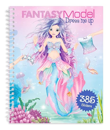 Depesche 10445 - Malbuch Dress me up Stickerbook, Fantasy Model