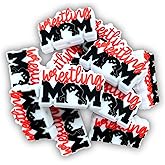 Lashicorn Wrestling Mom Silicone Focal Bead | 12 pack 1.2x.8” Bulk Wholesale for Keychain Making Kit Pen Track High School Sports Coach