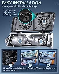 Nilight Headlight Assembly for 2003 2004 2005 2006