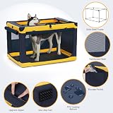 A 4 Pet Dog Travel Crate Large Foldable Soft Crate with Lockable Zipper view 2