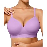 FeelinGirl Wireless Supportive Bra for Women, Seamless Comfort Bralettes No Underwire Full Coverage Everyday Bras