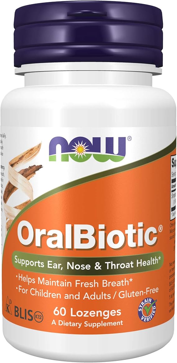 NOW Foods - OralBiotic Promotes Healthy Oral Bacteria - 60 Lozenges ...