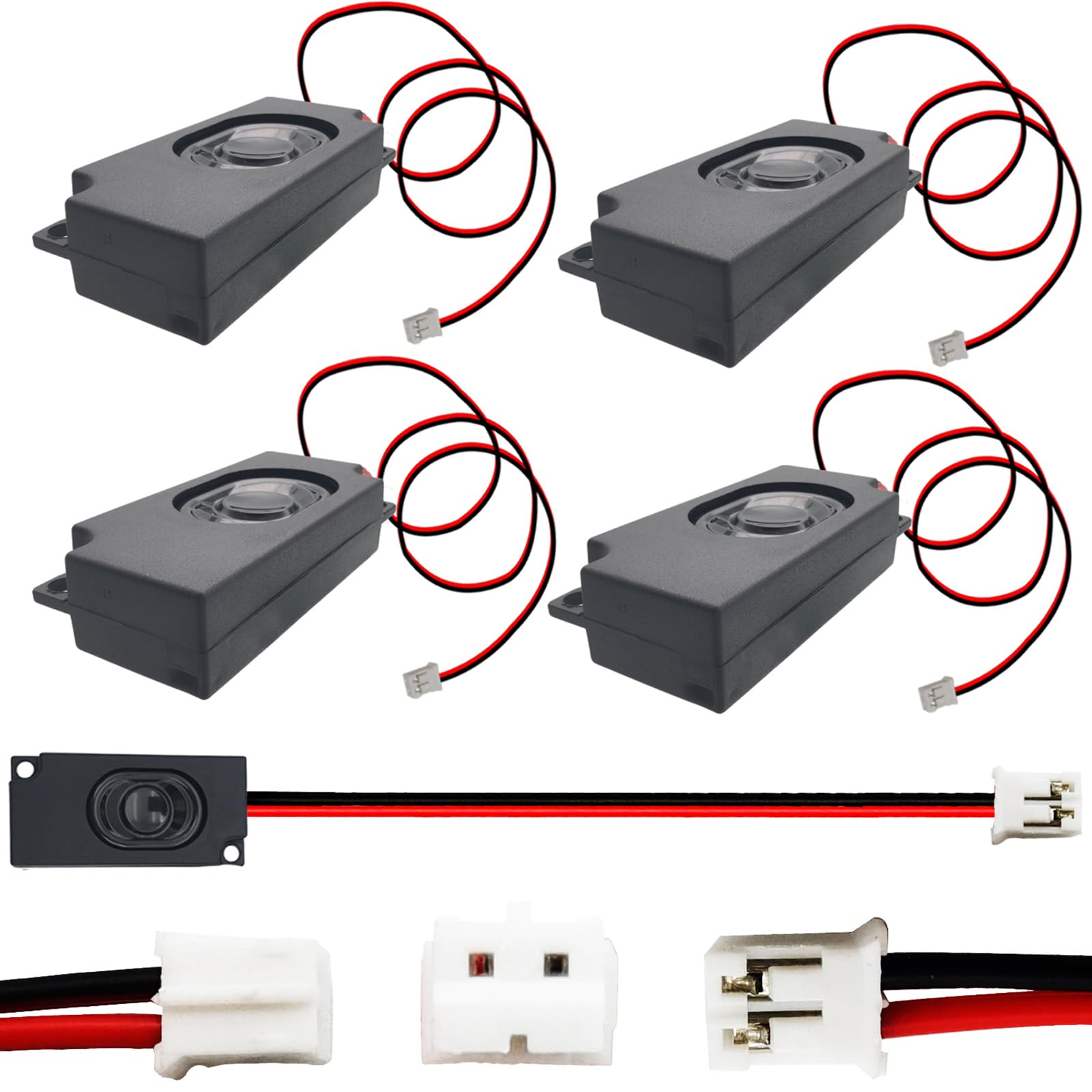 CTRICALVER Micro Speaker, 3 watt 8 ohm portable small speakers with JST-PH2.0 2 pin interface for a Variety of Small Electronic Projects (4pcs)