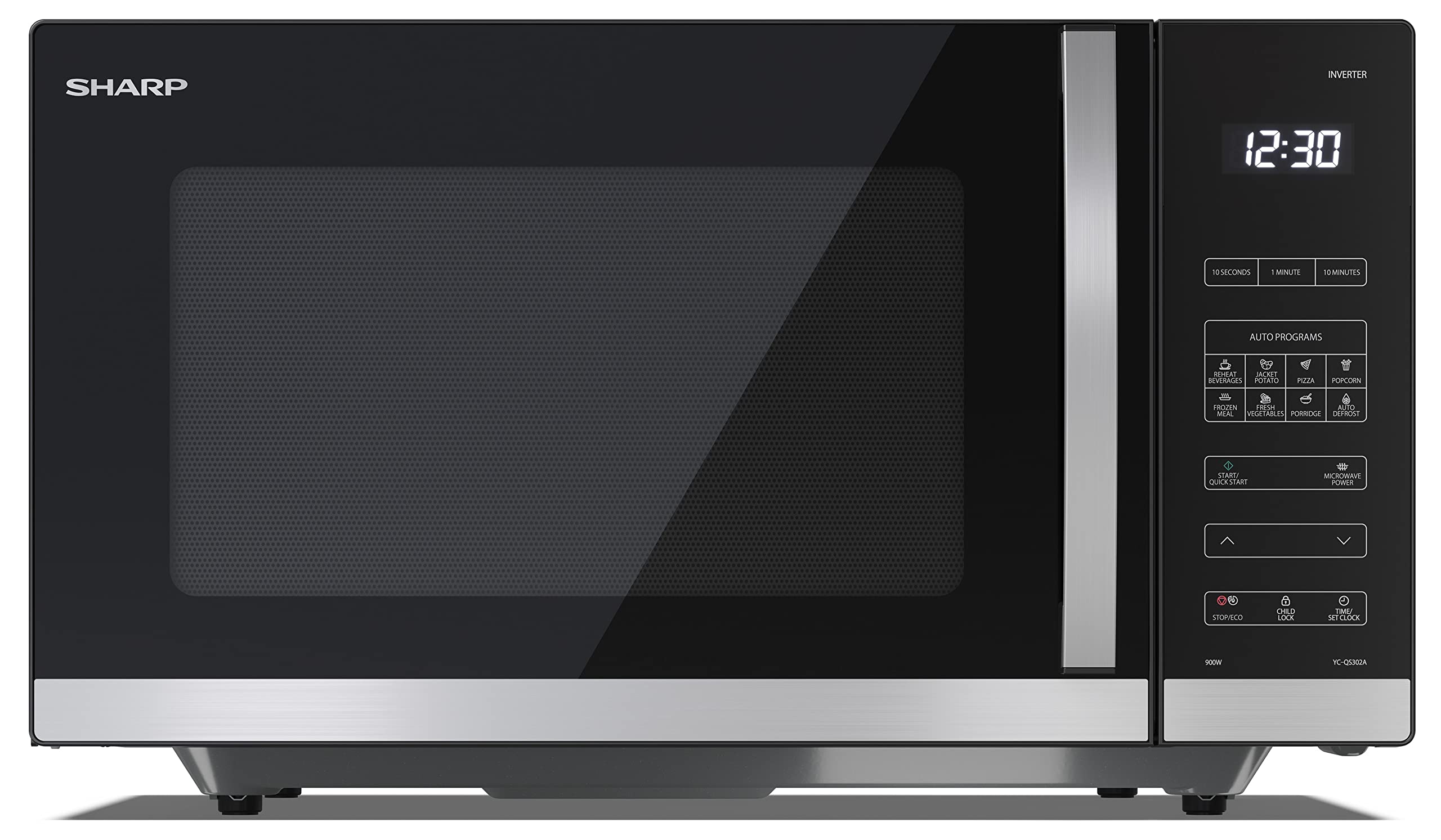 SHARP-YC-QS302AE-B-Microondas-900-W-28-L-10-niveles-de-potencia-funcion-eco-funcion-descongelacion-seguridad