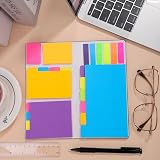 Thboxes 400 Pcs Sticky Notes Set Multicolor with PU Leather Cover view 5