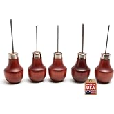 UJ Ramelson Wood Carving Tools Palm Set for Woodworking, Fine Miniature Detail, Stamp Making, Tile Etching, Mini Chisel and Gouge, 5 Pieces