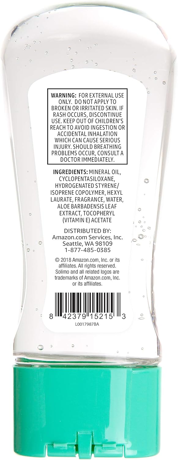  Brand - Solimo Baby Oil Gel with Aloe & Vitamin E, 6.5 Fluid Ounce: Health & Personal Care