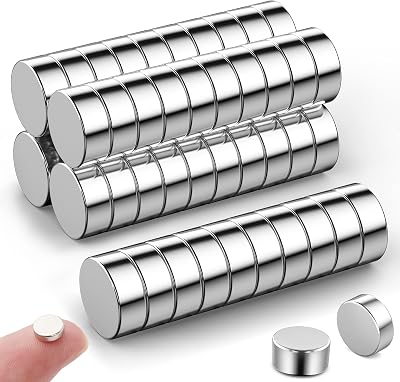 FINDMAG 30 Pack Magnets 8x3 mm Fridge Whiteboard Case Storage 15+