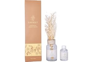Lavault Scented Reed Diffuser - Aromatherapy Diffuser Sticks - Provides Long Lasting Scent - Reduce Stress and Anxiety - Reed Diffuser for Bathroom - English Pear and Freesia - 3.38oz