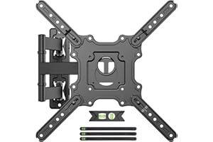 USX MOUNT Full Motion TV Wall Mount for 26-60 Inch TVs up to 77Lbs, Wall Mount TV Bracket, Single Stud Articulating TV Mount,