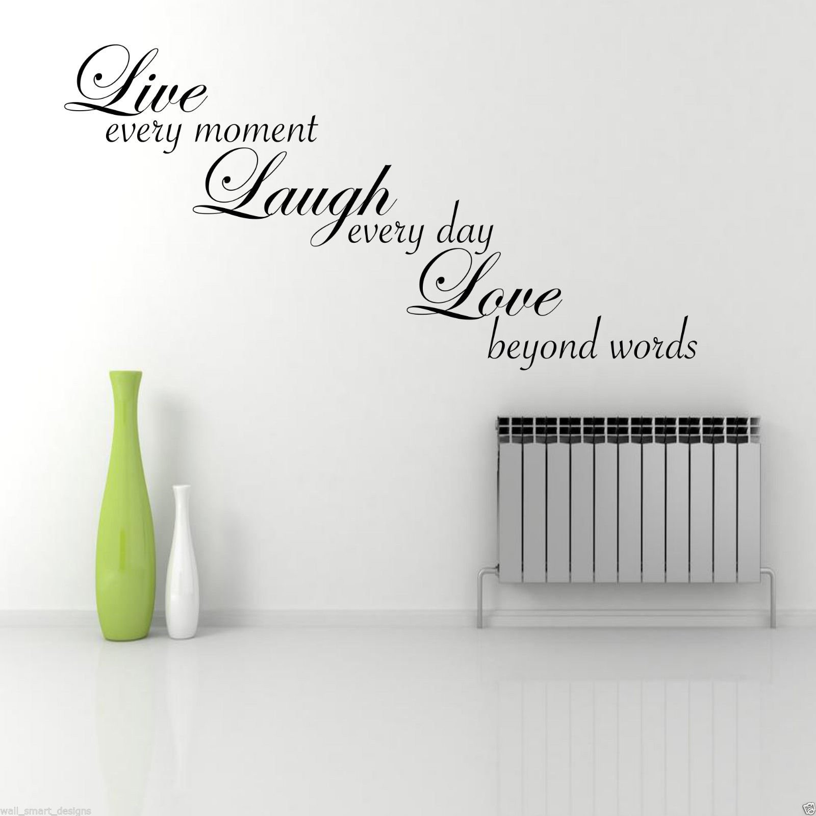LIVE LAUGH LOVE Wall Art Sticker Lounge Quote Decal Mural Stencil Transfer 2 WSD609