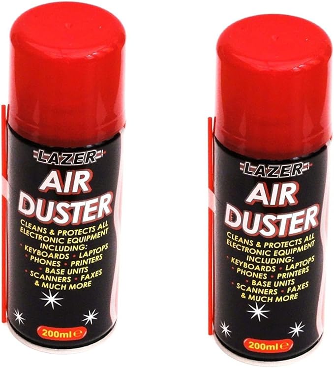 200ml Pack Of 4 Air Duster Spray Compressed Aerosol Can Cleans Protects