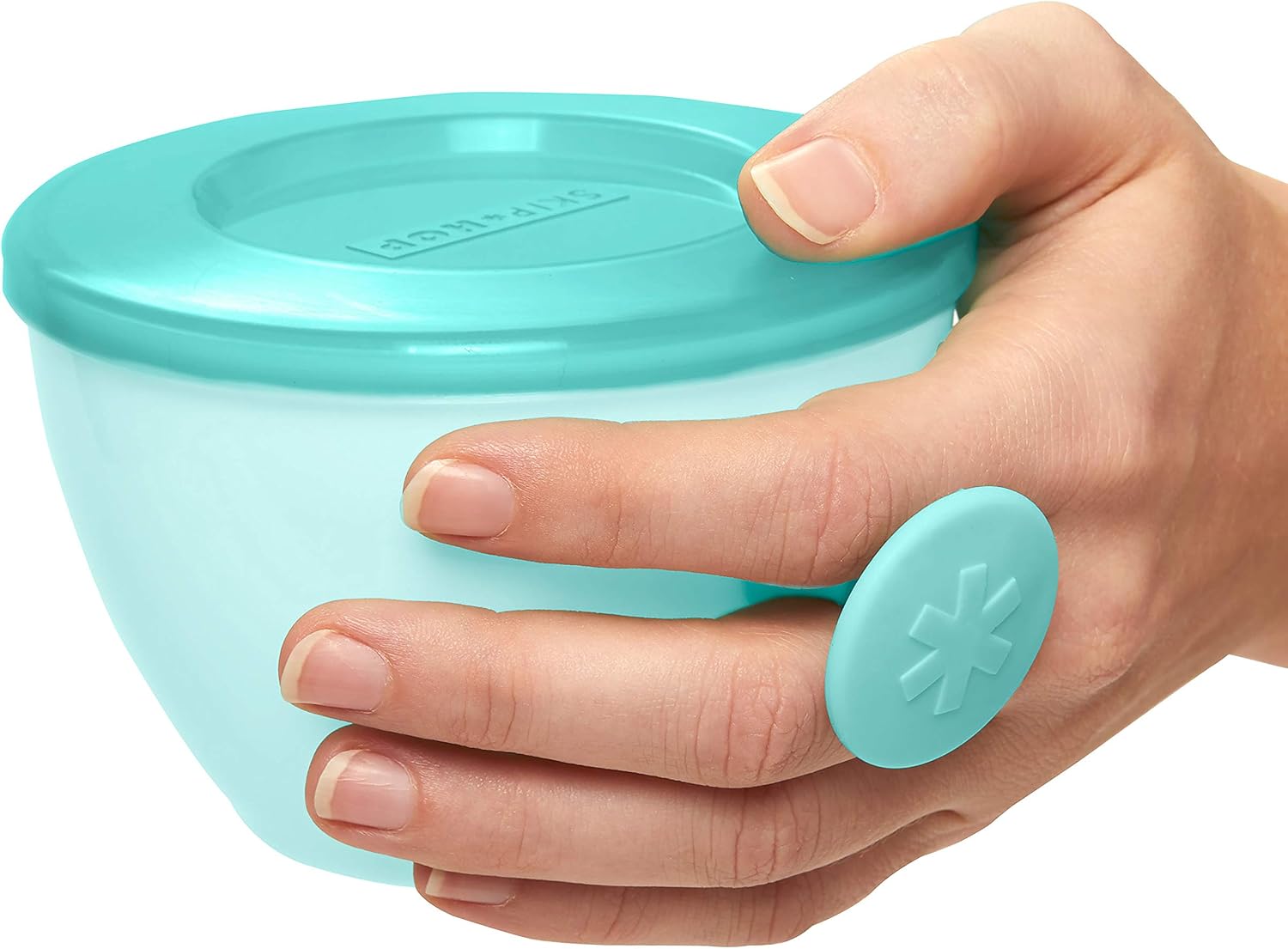 Skip Hop Easy Grab Bowls Grey and Soft Teal, Grey and Soft Teal, 8 oz (240 ml) bowl - Image 3