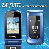 CHAKEYAKE G380D Senior Flip Phone Big Button 2G GSM SOS 1000mAh Blue view 3