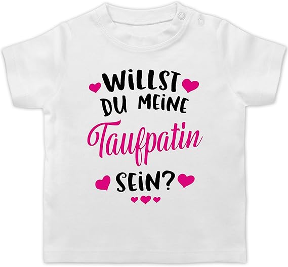 Shirtracer Sprüche Baby Willst du Meine Taufpatin Sein? Fuchsia