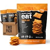 Every Body Eat Gluten Free Crackers, Cheese-Less &ndash; Healthy Snacks, Vegan Cheddar Style Crackers, Dairy Free, Seed Oil Free Snack Crackers (Pack of 2), 4 oz Bags