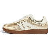 LUCKY STEP Women Classic Retro Gum Sole Fashion Sneakers Casual Tennis Skate Shoe Genuine Leather Walking Footwear Anti Slip Trainers