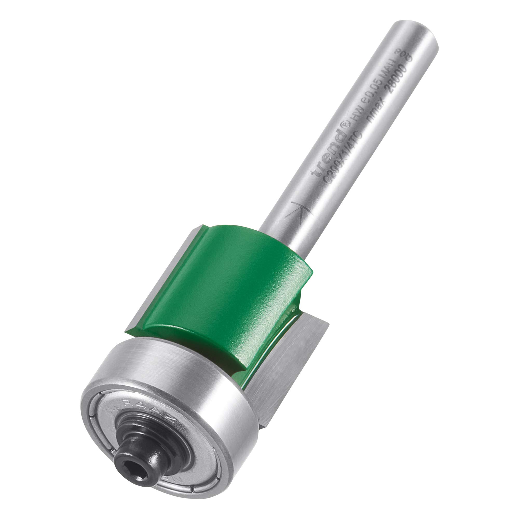 Trend CraftPro Guided Profiler Router Cutter, 1/4 Inch Shank, 19.1mm Cut Diameter & 16mm Cut Length, Tungsten Carbide Tipped, C290X1/4TC
