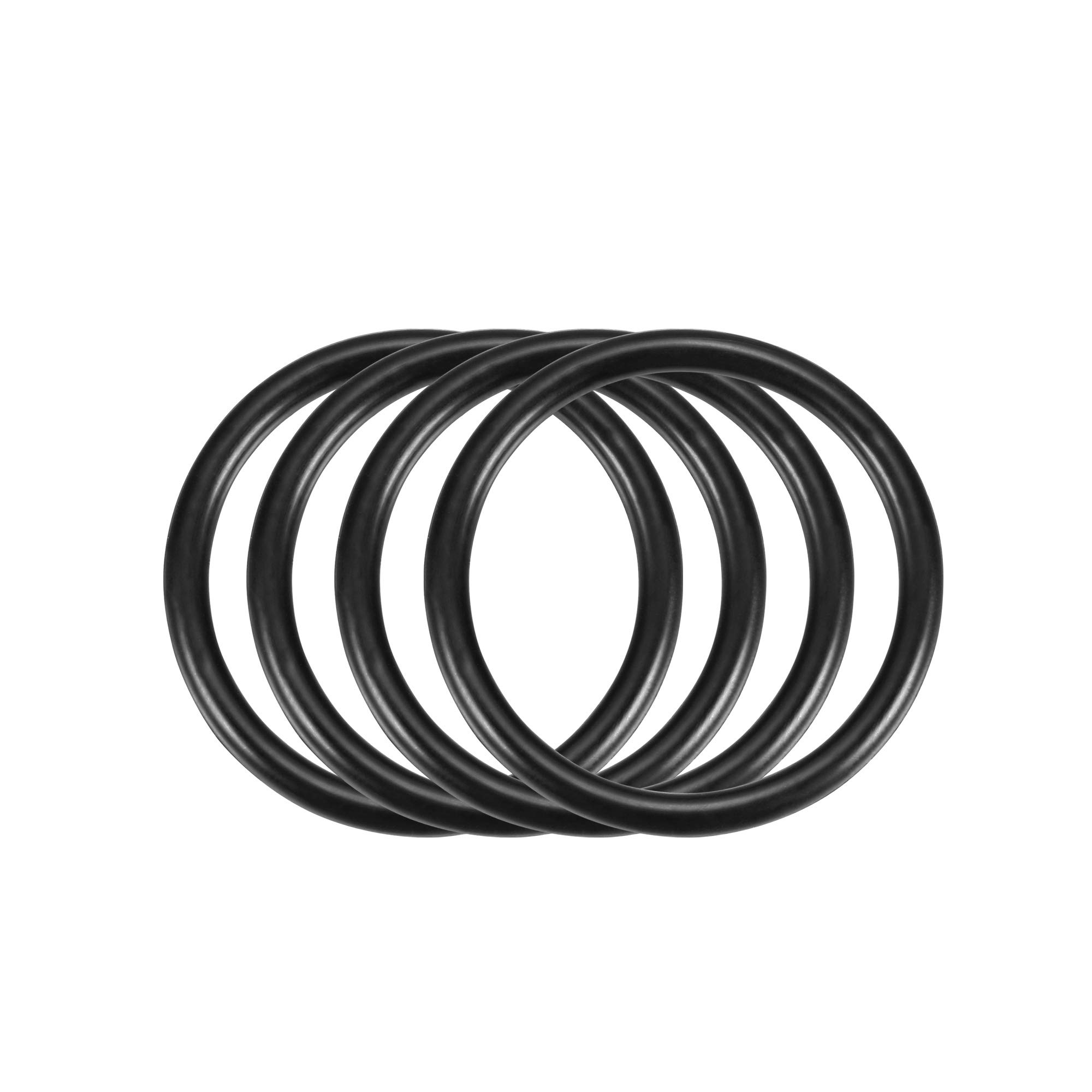 Sourcingmap Nitrile Rubber O-Rings 40mm OD 33mm ID 3.5mm Width, Metric Sealing Gasket, Pack of 4