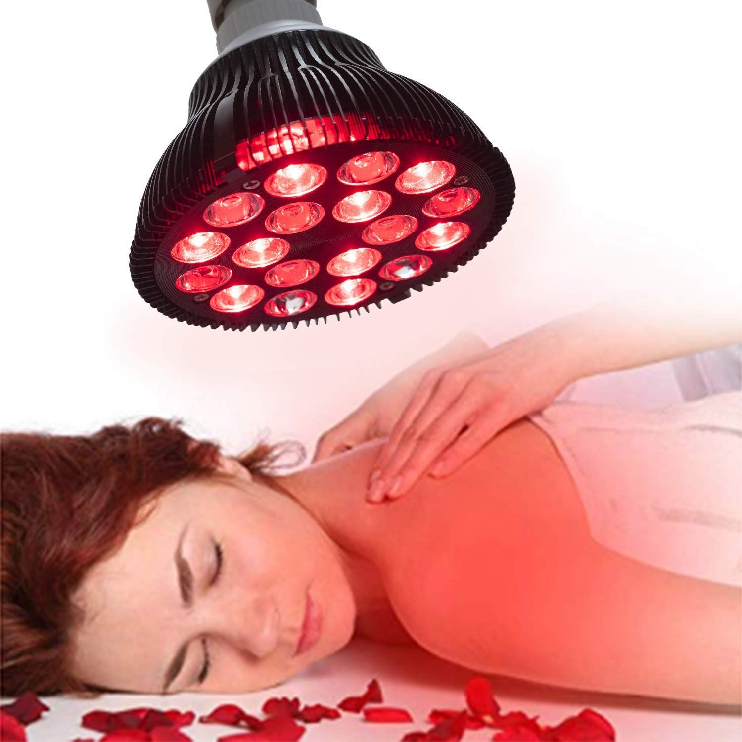 Red Light Therapy Lamp, Wolezek 36W 18 LED Infrared Light Therapy Device, 660nm Red and 850nm Near Infrared Combo Red Light Bulb for Skin and Pain Relief: Health & Personal Care