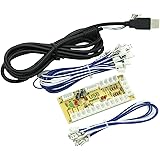 Amatek Zero Delay Arcade USB Encoder Pc to Joystick for Mame Jamma & Other Pc Fighting Games (Fit for 2pin Joystick + HAPP Push Button)