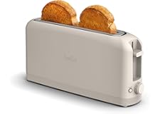 bella 2 Slice Slim Toaster, Fits-anywhere™ Kitchenware, 6 Setting Shade Control with Reheat & Cancel Buttons, Removable Crumb