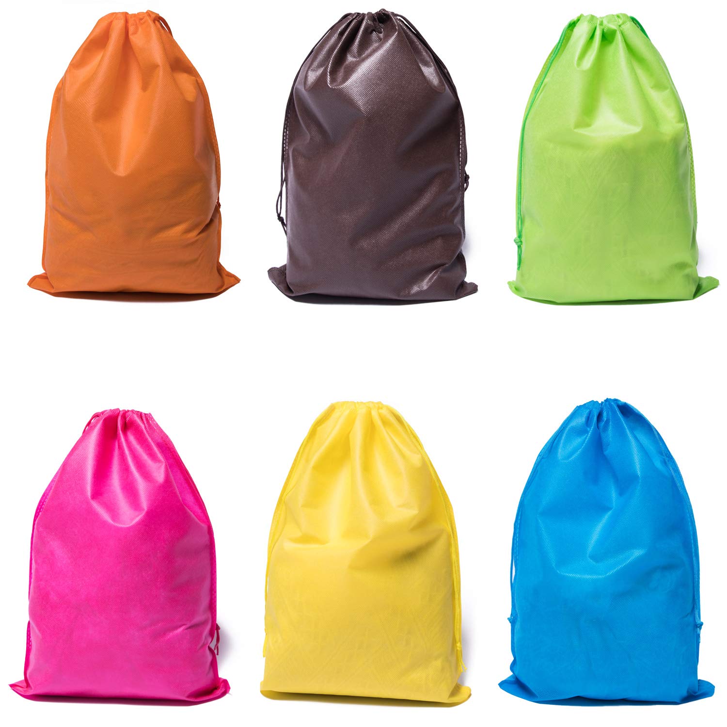 12Pcs Shoe Bags, Portable Travel Shoe Bag Pouch Organiser Storage Bags Space Saving for Shoes Boots(12 Colour) Red