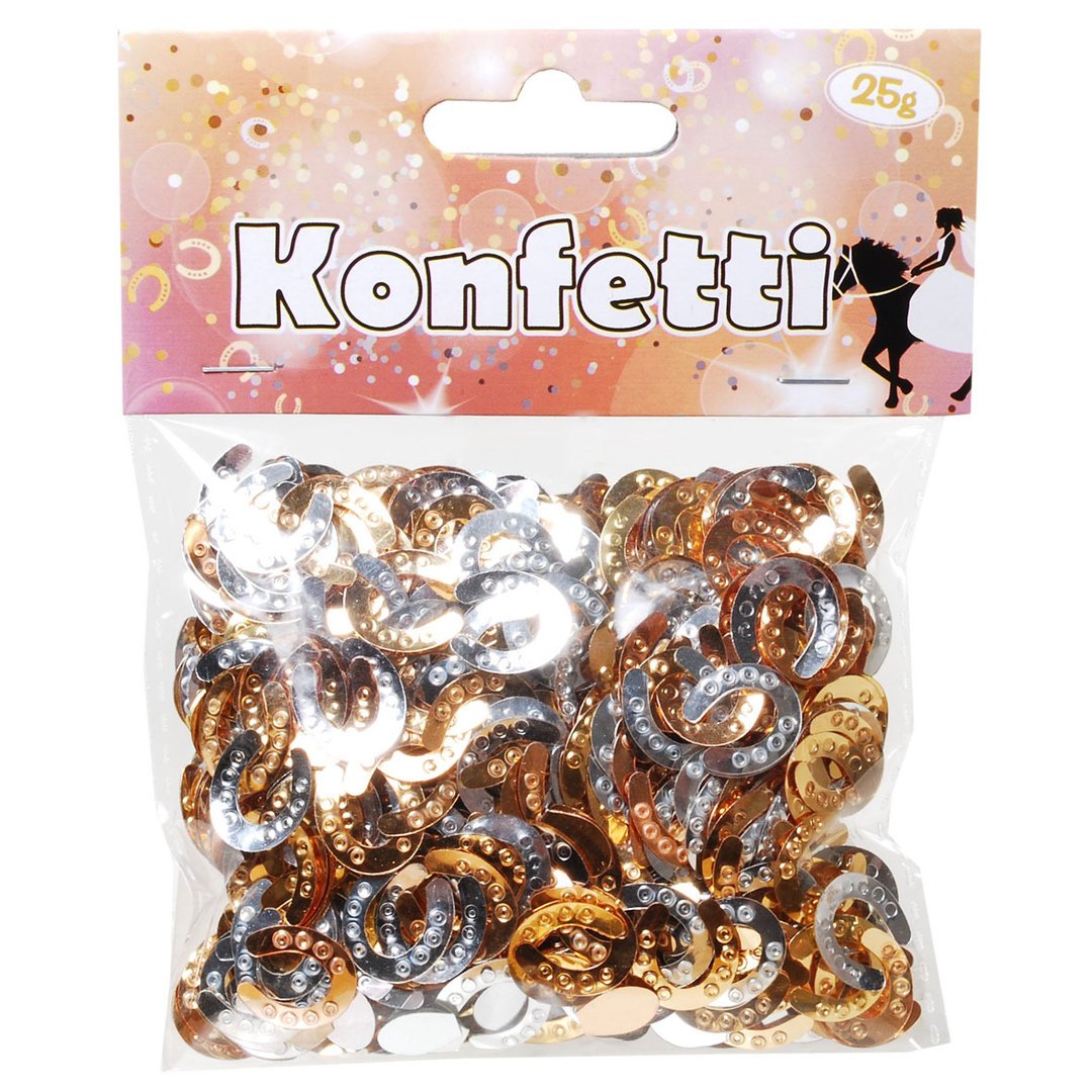 1 x 25g Bag of Horseshoe Foil Confetti
