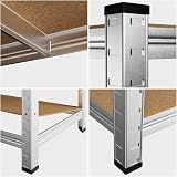 Deuba 2x 5 Tier Garage Shelving Units Heavy Duty Metal Rack Boltless 170x75x30cm view 6