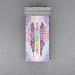 Ambesonne Angel Wings Fitted Sheet, Angelic Mandala