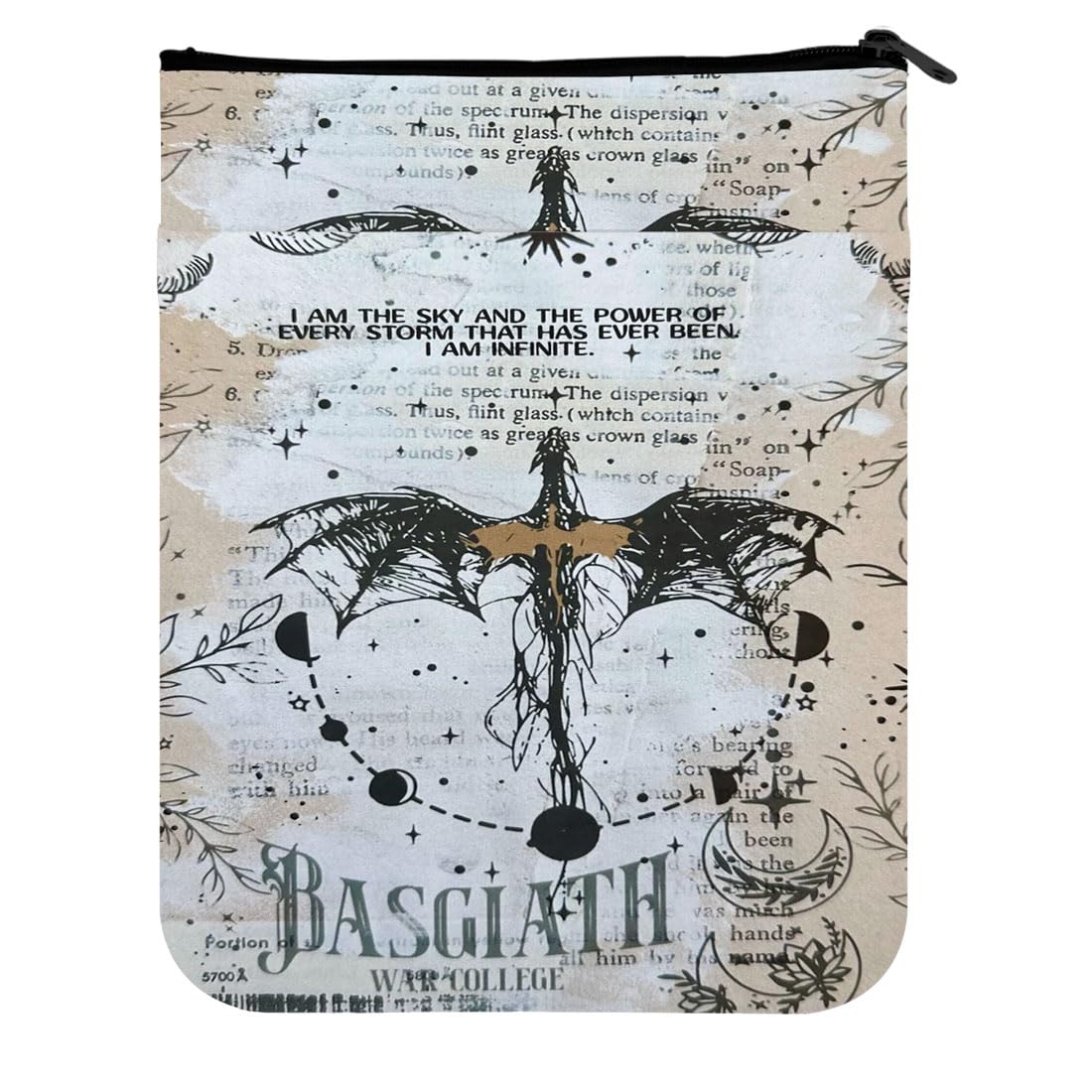 KUIYAI Basgiath War College Book Cover for Book Lover Fantasy Book Dragon Gift Dragon Rider Gift Romance Reader Gift (I'm Infinite Book coverUK)