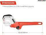 MAXPOWER 300mm 12-Inch Offset Adjustable Hex Pipe Wrench for Square Nuts view 3